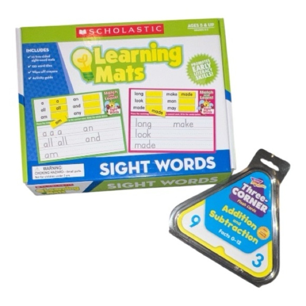Scholastic Learning Mats Sight Words & 3 corner flash cards